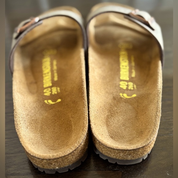 Birkenstock Madrid Women’s Buckle Slide Sandal Mule Leather Mocca EU 40 NEW - Picture 5 of 11